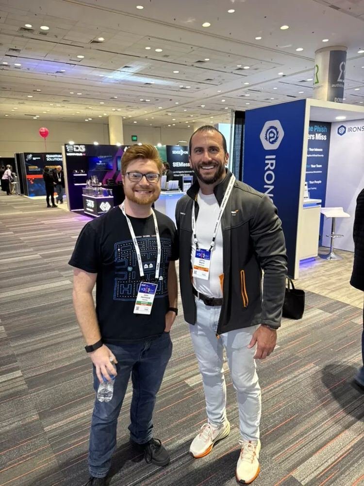 Jeffrey with cybersecurity creator John Hammond at RSA Conference