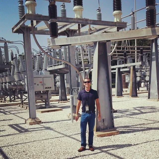 Jeffrey at a high-voltage transmission substation